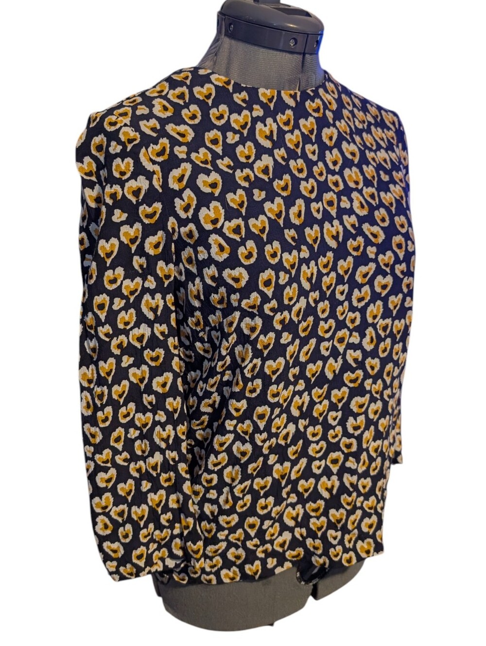 Sandro Paris Women's All Over Heart Print Top Designer